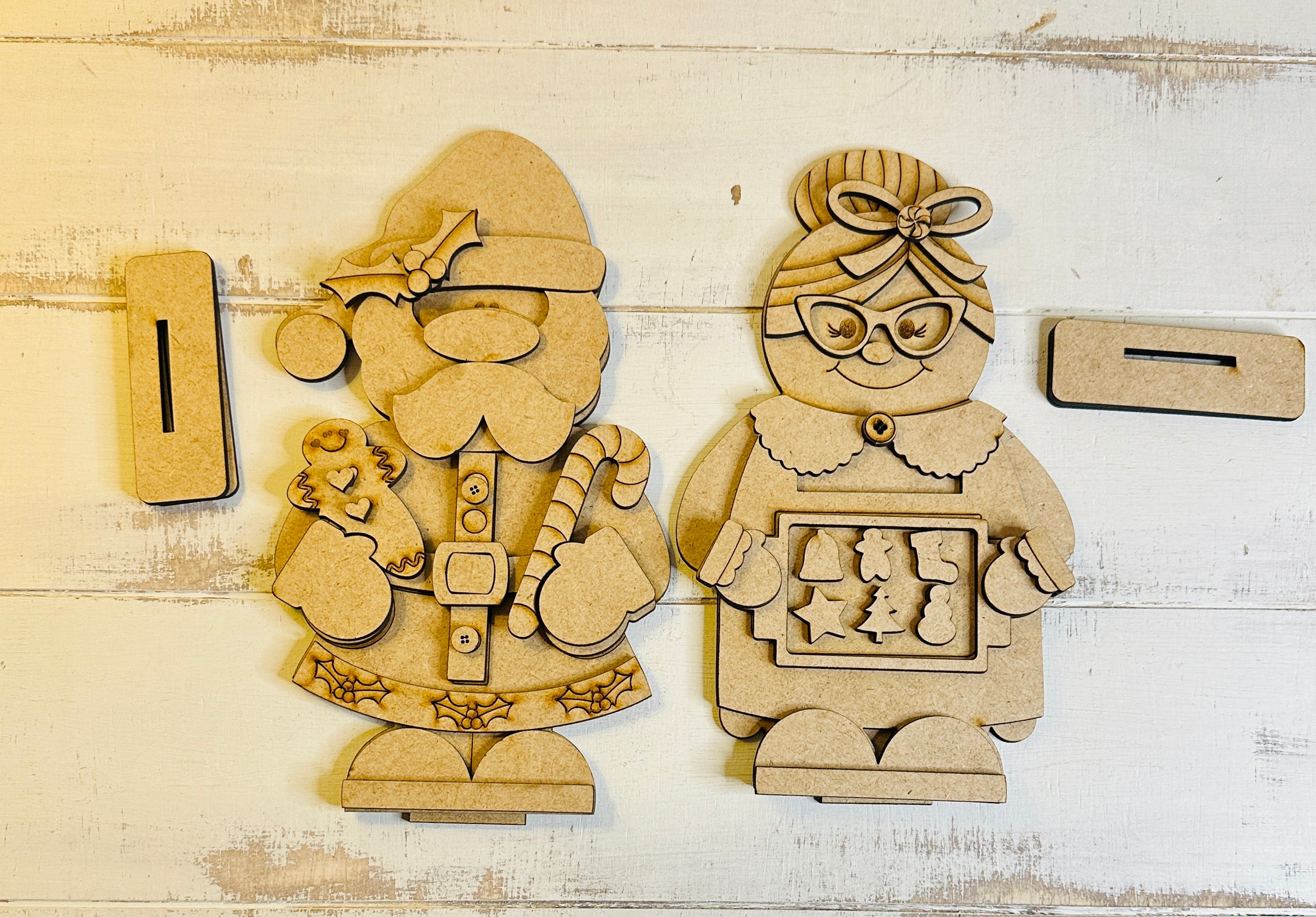 Mr. and Mrs. Claus JnA Wood Crafts and Decor