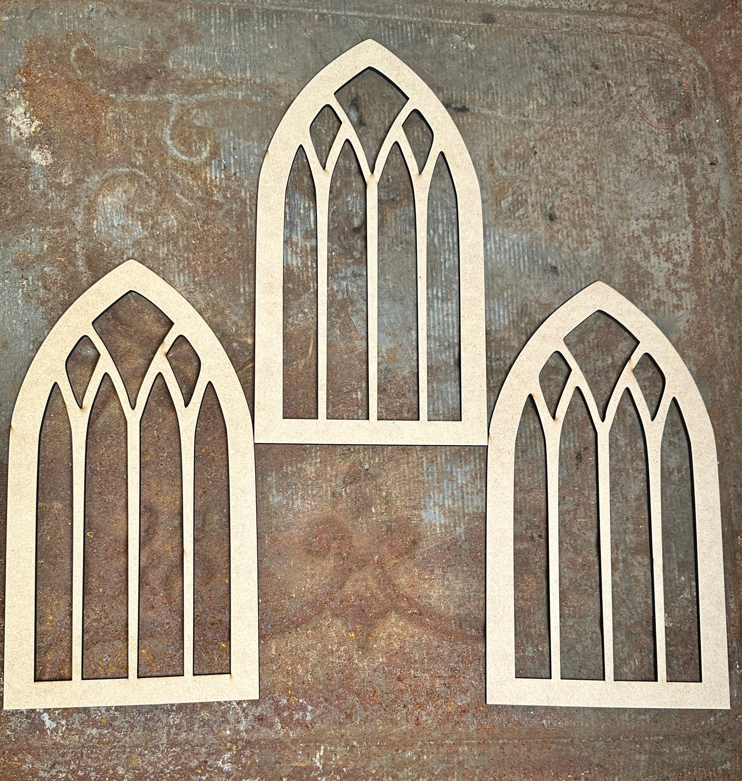 Set of 3 cathedral windows