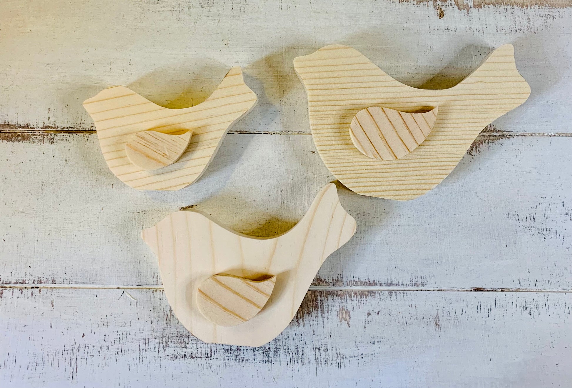 Set of three Birds – JnA Wood Crafts and Decor