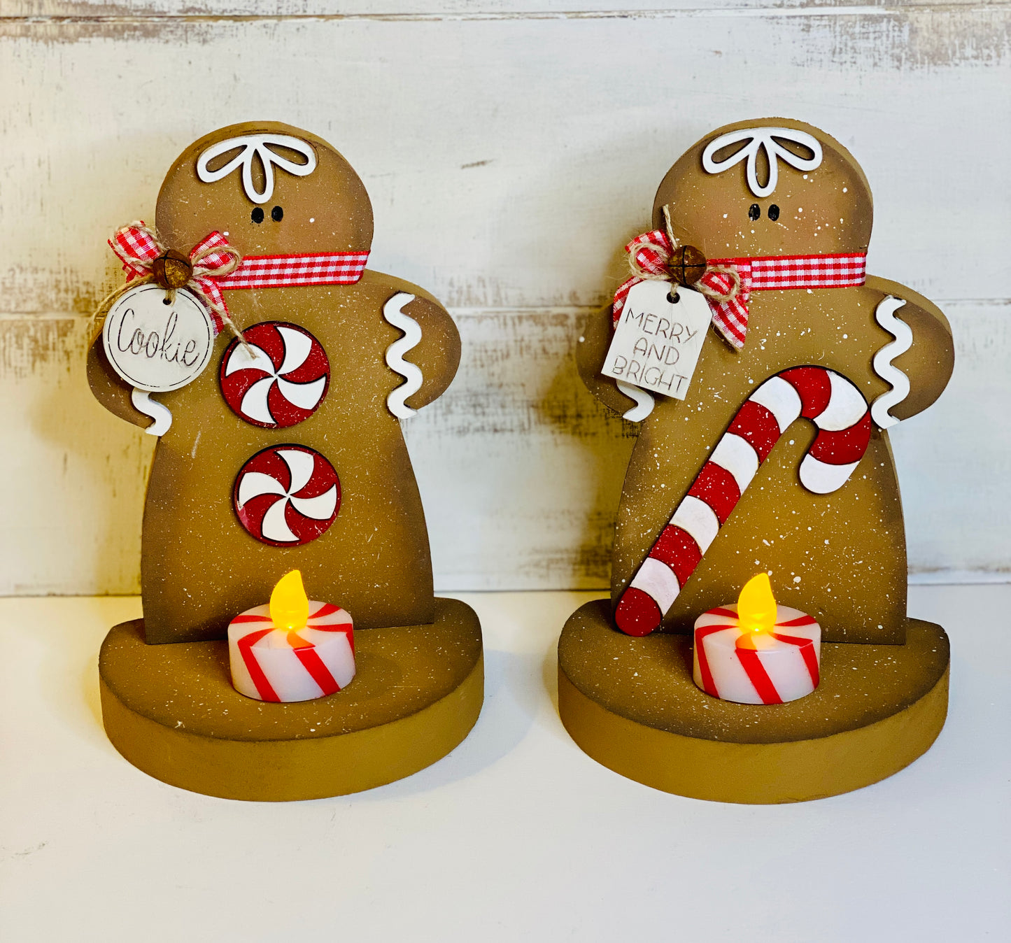 Gingerbread votive Shelf Sitter